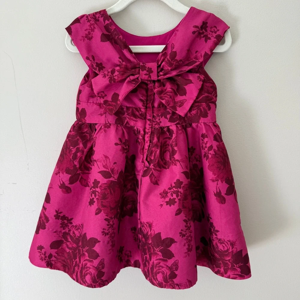 Baker‎ by Ted Baker Girls Pink Floral Dress with Bow Back